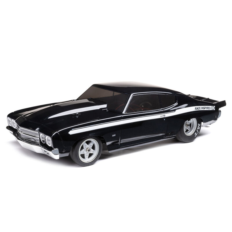 1/16 Mini 1970 Chevy Chevelle 2S 2WD RTR Brushless No Prep Drag Car (Battery & Charger Included), Black