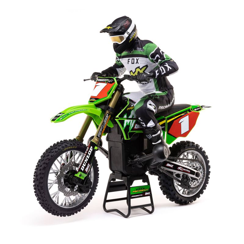 1/4 Promoto-MX Pro Circuit 2S RTR Brushless Motorcycle (Battery and Charger Included), Green